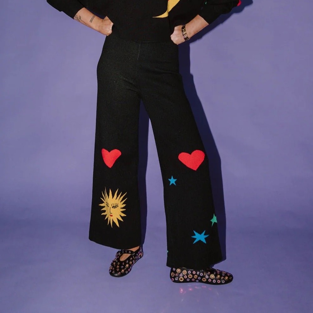 Dressed in LALA Celestial Knit Pants - Size Small